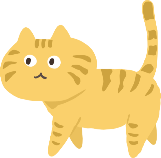 歩く猫のイラスト