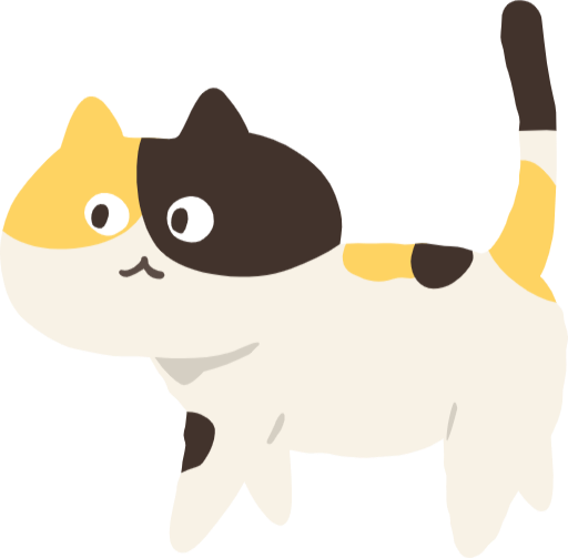 歩く猫のイラスト